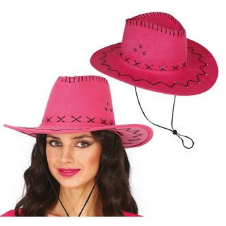 Fekete Műbőr Cowboy Kalap Felnőtteknek