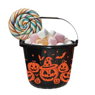 Fekete-Narancs Halloween Vödör Édességgyűjtésre