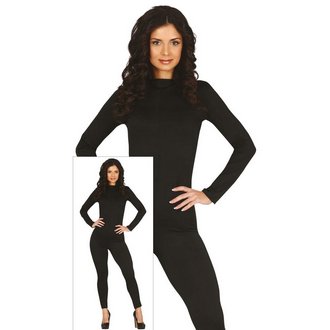 Fekete Női Hosszú Ujjú Body Jelmez Alap