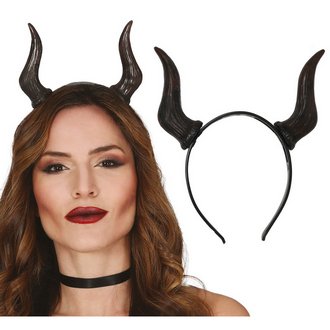 Fekete Ördögszarv Fejpánt Felnőtteknek Halloweenre