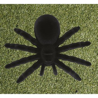 Fekete Pók Dekoráció Halloweenre, 14 cm