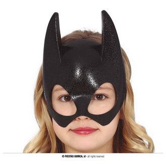 Fekete PVC Denevér Maszk Lányoknak Halloweenre