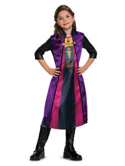 Fekete-Rózsaszín-Lila Disney Jégvarázs Anna Jelmez Kislányoknak 