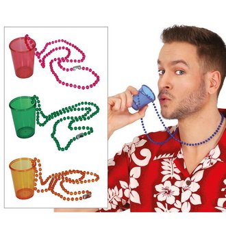 Feles Pohár Nyaklánc Legénybúcsúra, Vegyes Színekben