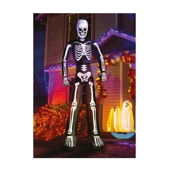 Felfújható Óriás Csontváz Dekoráció Halloweenre, 200x150 cm