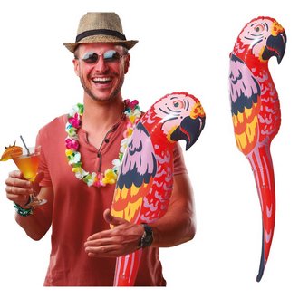 Felfújható Papagáj Hawai Partira, 105 cm