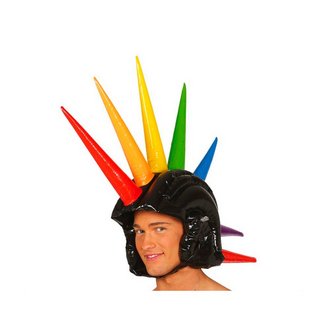 Felfújható Többszínű Mohawk Kalap