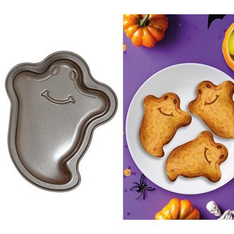 Fém Szellem Sütőforma Halloweenre, 14 cm