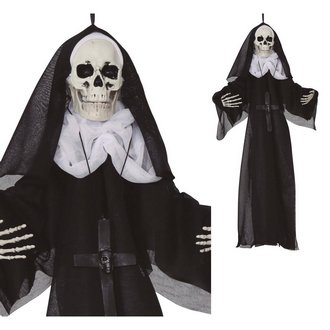 Függő Apáca Csontváz Dekoráció Halloweenre, 50 cm