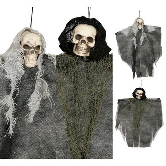 Függő Koponya Dekoráció Válogatás Halloweenre, 30 cm