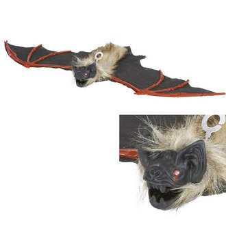 Függő Plüss Denevér Dekoráció Halloweenre, 38 cm