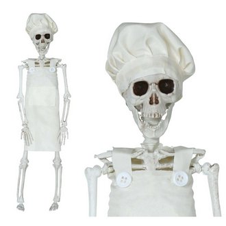 Függő Szakács Csontváz Dekoráció Halloweenre, 40 cm