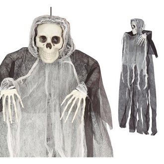 Függő Szellem Csontváz Dekoráció Halloweenre, 80 cm