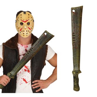 Fűrész Élű Machete Kiegészítő Halloween-re, 68 cm