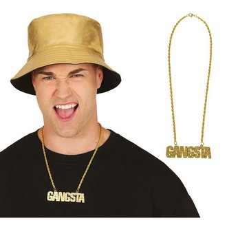 Gangsta Feliratú Arany Fém Nyaklánc Felnőtteknek