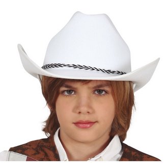 Gyerek Fehér Filc Cowboy Kalap