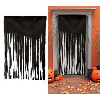Halloween Fekete Fátyol Függöny, 100x200 cm