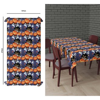 Halloween Minta PVC Terítő, 137x274 cm