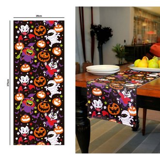 Halloween Partira Asztali Futó, Többszínű, 28 cm x 275 cm