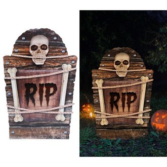 Halloween Sírkő Dekoráció RIP Felirattal, 56 cm