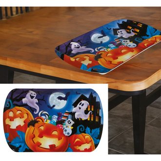 Halloween Témájú Műanyag Tálca, 39x24 cm