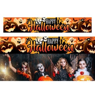 Halloween Textil Transzparens Fali Dekoráció, 290x50 cm