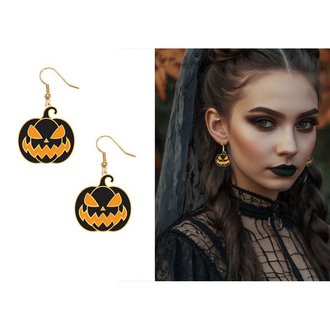Halloween Tök Fülbevaló Pár Halloweenre