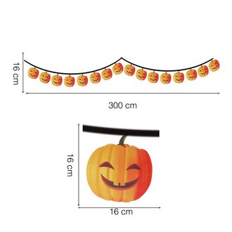 Halloween Tök Füzér, 300 cm
