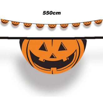 Halloween Tökfej Füzér, 550 cm