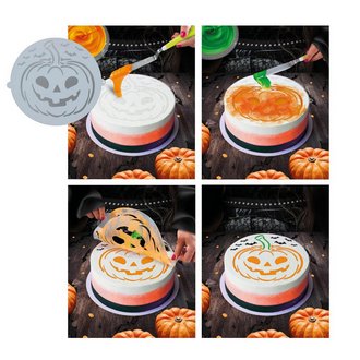 Halloween Töklámpás Torta Díszítő Stencil, 25 cm