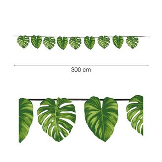 Hawai Levél Füzér Partidekorációra, 15 db, 300 cm