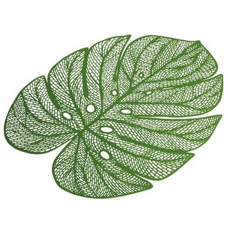 Hawai Témájú Zöld Monstera Levél PVC Asztali Alátét