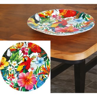 Hawaii Parti Eldobható Tányér Szett, 6 db, 23 cm