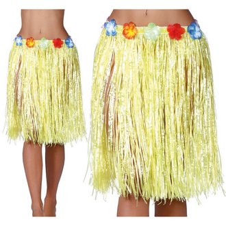 Hawaii Szoknya Virágokkal Nőknek, 55 cm