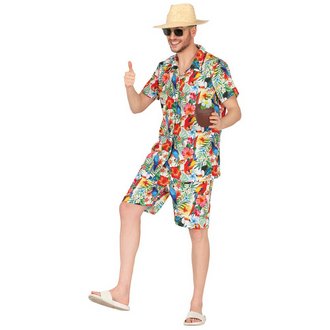 Hawaii Turista Férfi Jelmez Szett