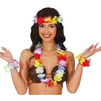 Hawaii Virágos Kiegészítő Szett Nőknek, 4 részes
