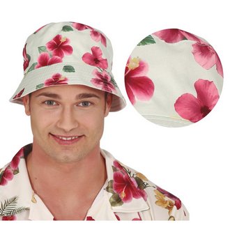 Hibiszkusz Mintás Horgász Kalap Unisex Felnőtteknek Hawaiira