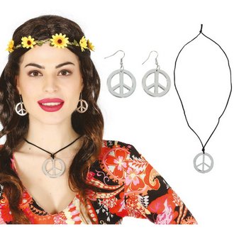 Hippie Békejel Nyaklánc és Fülbevaló Szett Nőknek