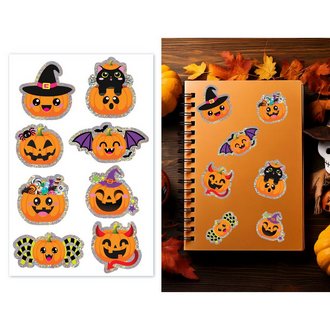 Holografikus Halloween Matrica Szett