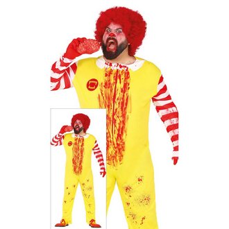 Horror Burger Bohóc Férfi Jelmez Halloweenre