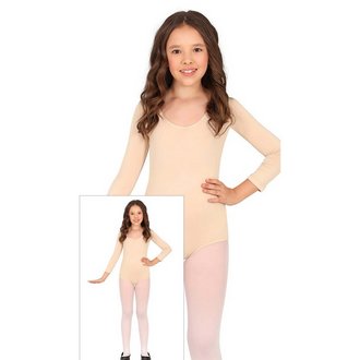 Hosszú Ujjú Testszínű Balett Dressz Lányoknak