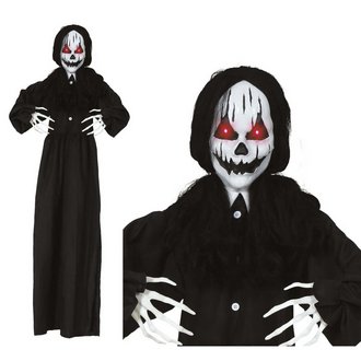 Ijesztő Akasztós Dekoráció Fénnyel és Hanggal Halloweenre, 150 cm