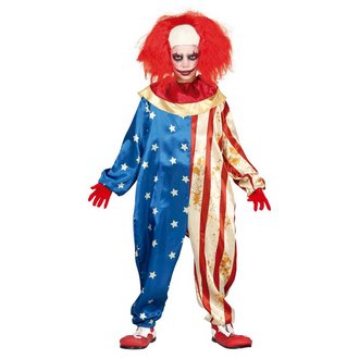 Ijesztő Amerikai Bohóc Fiú Jelmez Halloweenre