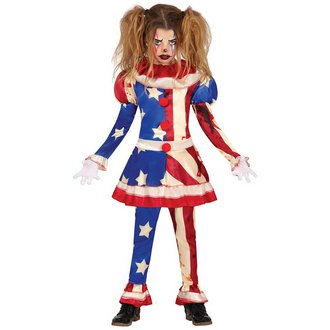 Ijesztő Amerikai Bohóc Lány Jelmez Halloweenre