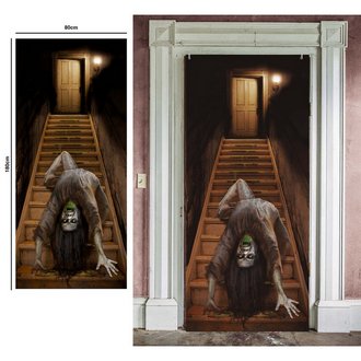 Ijesztő Apáca Ajtódísz Halloweenre, 80x180 cm