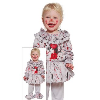 Ijesztő Bohóc Csecsemő Jelmez Halloweenre