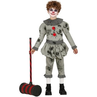 Ijesztő Bohóc Fiú Jelmez Halloweenre