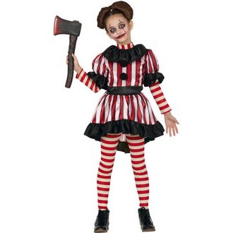 Ijesztő Bohóc Lány Jelmez Halloweenre