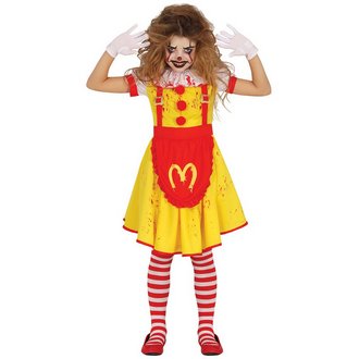 Ijesztő Bohóc Lány Jelmez Halloweenre