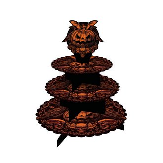 Ijesztő Bohóc Többszintes Tálaló Állvány Halloweenre, 40x30 cm